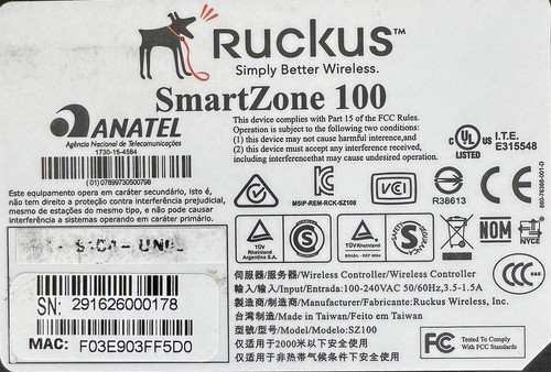 Ruckus SmartZone 100 Scalable Wireless LAN Controller P01-S124-US00 - Picture 3 of 5