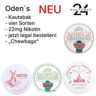 Odens - Alle Sorten Kautabak - NEU 