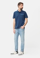 camel active Herren Poloshirt Aus Reiner Baumwolle Indigoblau, Menswear-Xxl