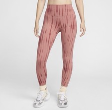 Nike Women's One High-Waisted 7/8 Printed Leggings Canyon Pink Medium NEW