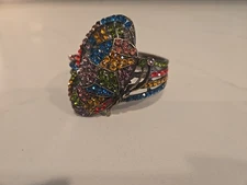 Gracie Lynn Butterfly Rhinestone Watch Bracelet All Rhinestones Intact