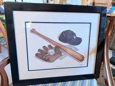 Don Ensor Print Baseball Memories. Framed. Great Condition See Pics 20 x 16 In