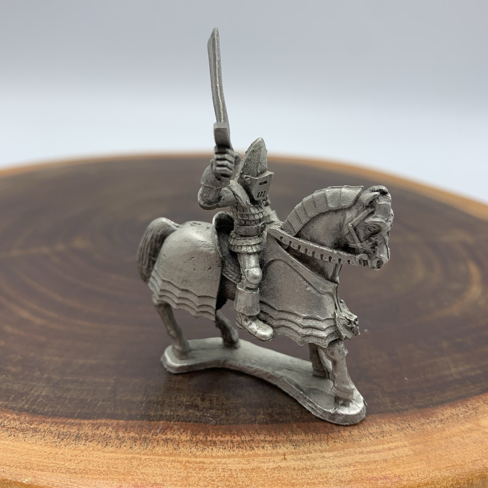 Ral Partha Mounted Knight With Warhorse Pewter Miniature Vtg 1986 Fantasy D&D