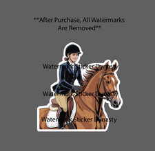 Equestrian Sticker Waterproof Decal Horse Rider Riding Trail Gift NEW