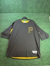 Men's Majestic Pittsburgh Pirates On-Field 3/4 Sleeve Batting Practice 3XL NWOT