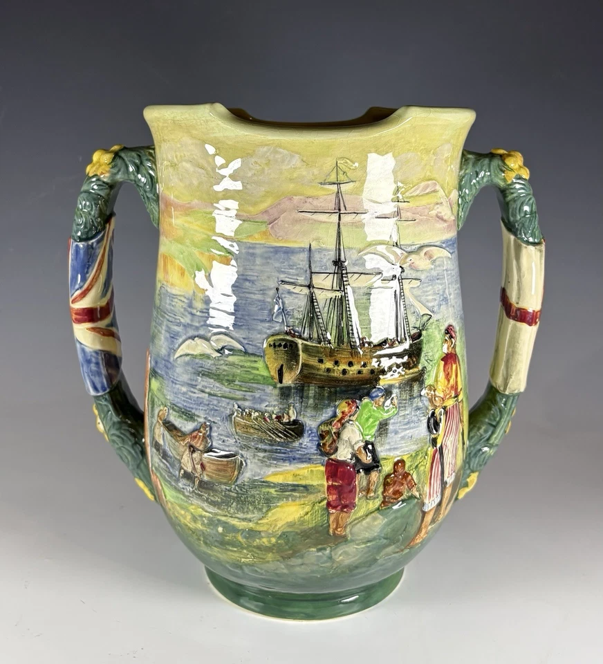 Royal Doulton Captain Cook Loving Cup 9 3/4” de alto difícil de encontrar Foto 3 de 4