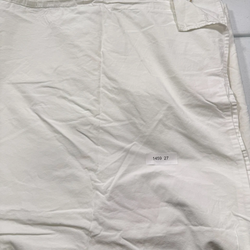 LLBean King Sábana Plana Blanco Sólido 100% Algodón Tradicional Moderno Foto 2 de 4