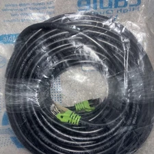 Outdoor Cat 7 Ethernet Cable 100ft, 26AWG Heavy-Duty Cat7 Networking Cord Pat...