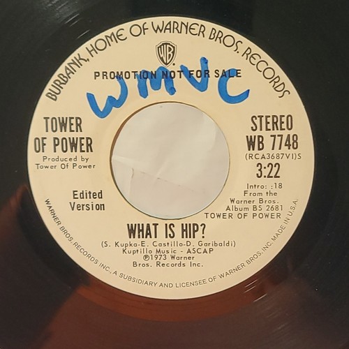 Tower Of Power ~ What Is Hip?/ Same ~ Warner Bros. WL Promo 45 RPM Record - Picture 2 of 4