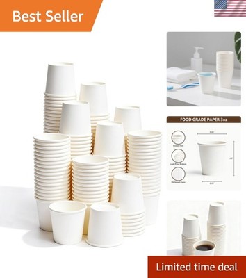 Versatile 200 Count 3 oz White Cups - Perfect for Drinks & Special Occasions