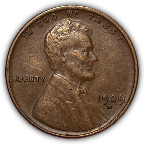 1929-D Lincoln Wheat Cent Choice Extremely Fine XF+ Coin #24299