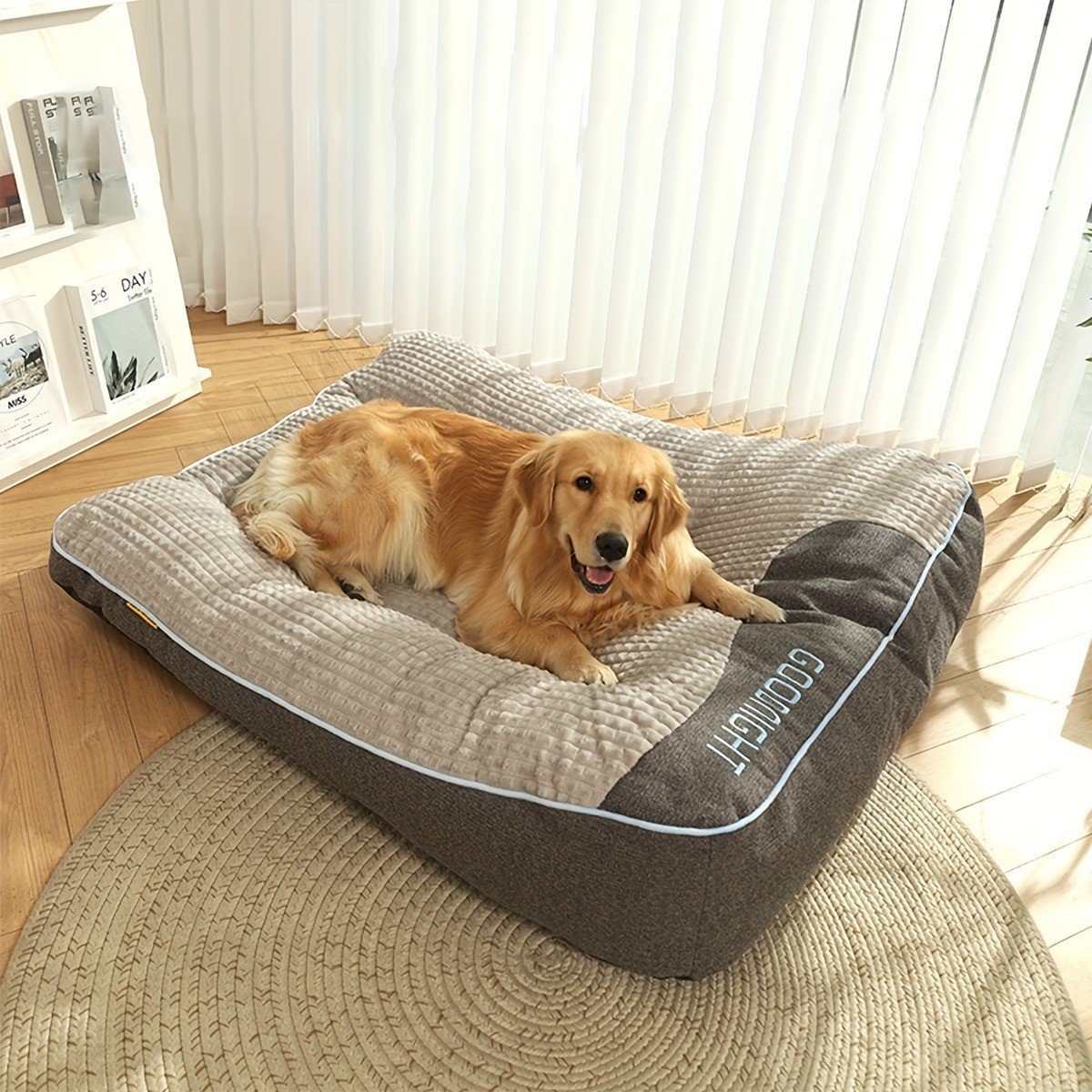 M/L/XL/XXL Jumbo Orthopedic Dog Bed – All-Season, Chew-Resistant, Non-Slip Base
