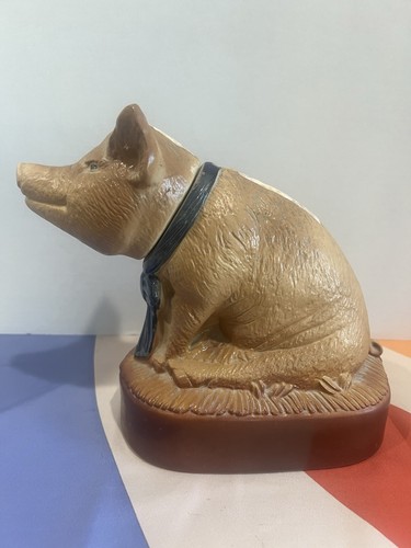 The Iowa Hog, Daviess County 1978 Liquor Decanter, Ceramic, Blue Ribbon. - Picture 3 of 9