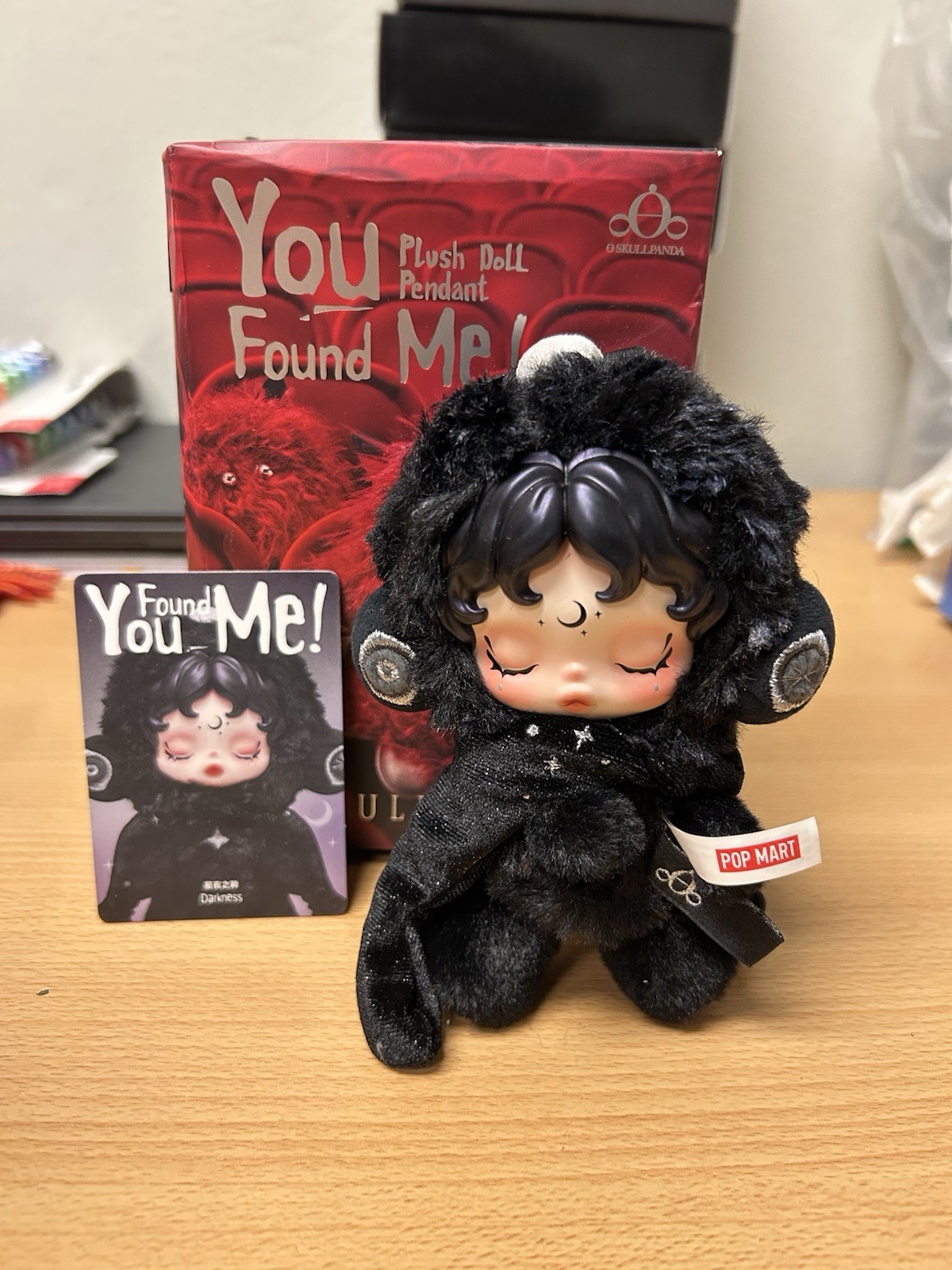 POP MART x Skullpanda You Found Me Series Plush Doll Pendant Figure - Darkness