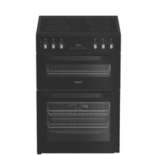 Image of Hotpoint 60cm Electric Cooker - Black HTE6VDCB1