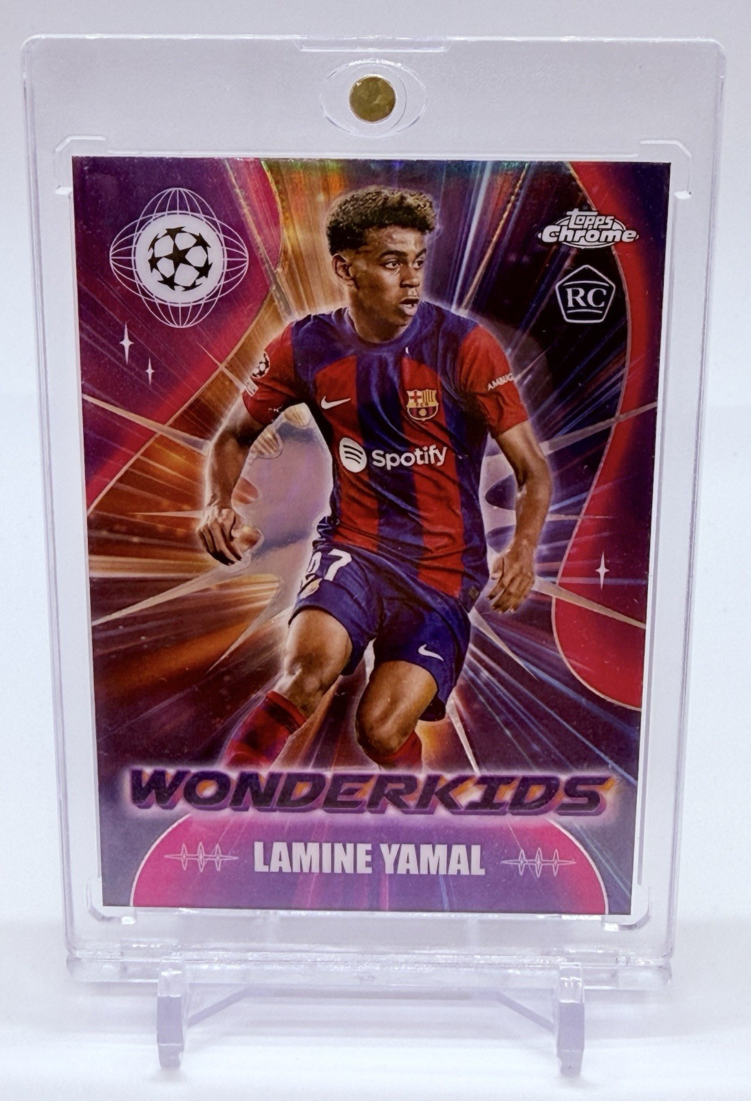 2023-24 Topps Chrome Club Competitions Lamine Yamal #WK-3 Rookie RC Wonderkids