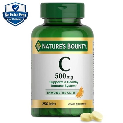 Ácido Ascórbico Vitamina C 500mg 250 Tabletas Sin OGM - Suministro para 250 Días