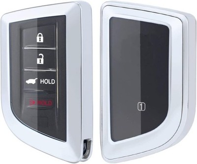 TPU Protector Key Fob Cover Case fit for 2022 Keyless Entry Remo Color: Silver