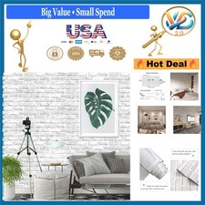 Gray Self Adhesive Brick Wallpaper Peel and Stick Contact Paper 197inL 17.7inW