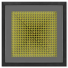 Victor Vasarely (1908-1997), "Illik de la serie CTA - 102" Framed 1971 Heliograv