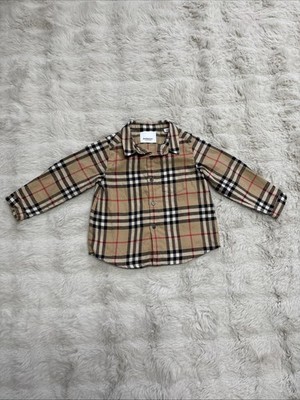 Burberry Nova Check Hemd weiche Baumwolle 12m 12 Monate UVP 180£ aktuelle Saison