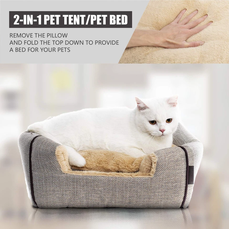 Cama para gatos de interior - Camas cueva para gatos Casa para gatos Tienda para gatos con... Foto 4 de 4