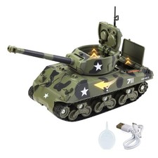 1/35 Scale WWII USA M4 Sherman Medium Tank Alloy+PC 22.5cm X 8cm Sound Light
