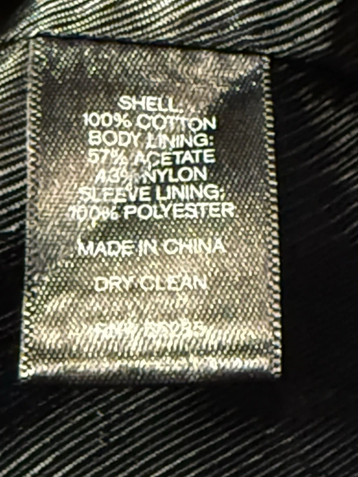 Chaqueta Express Hombre Gris Carbón Doble Pecho Estilo Militar Pequeña Foto 4 de 4