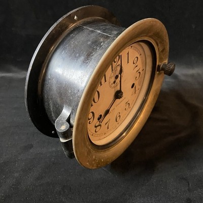1940s Seth Thomas Boat Ship's Clock R-20704 Working 8-Day 7-Jewel