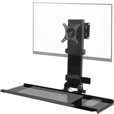 Monitor Wall Mount with Foldable Keyboard Tray, for Mac mini/Small PCs | Fits...