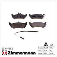 Zimmermann BremsbelÄGe Bremsbelagsatz Hinten FüR MERCEDES-BENZ M-KLASSE W163