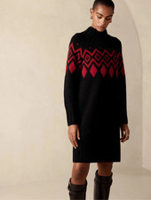 Banana Republic NWT fair isle yak blend sweater dress