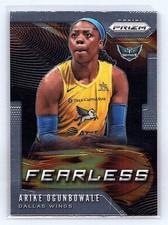 2020 Panini Prizm WNBA ARIKE OGUNBOWALE Fearless #10 Wings