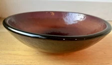 Fire And Light Recycled Glass 11" Plum Serving Bowl