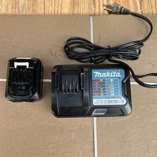 Makita BL1041B Li Battery And Charger DC10WD 12 V 4 Ah Li-Ion