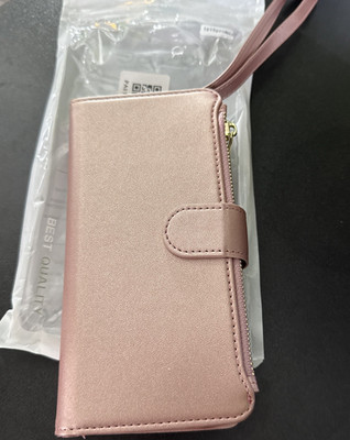 iPhone 16 Pro Max Case, Rose Gold W/wallet
