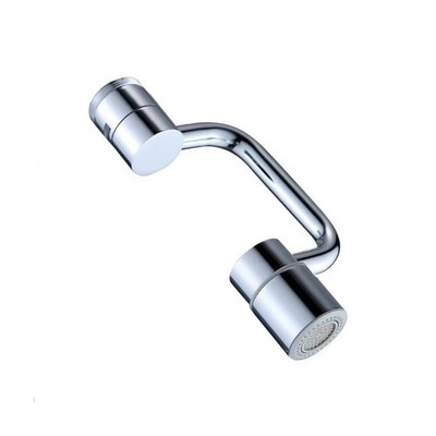 Extended Faucet Head C Arm Aerator 1080 Degree Rotation 2 Chrome Outlet