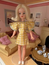 Pedigree 1969/70 Centre Part Sindy Wearing 1974 Bell Sleeves And Trendy Shoes.