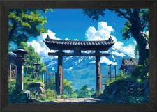 Gateway to Serenity Framed Wall Art Poster Canvas Print Picture