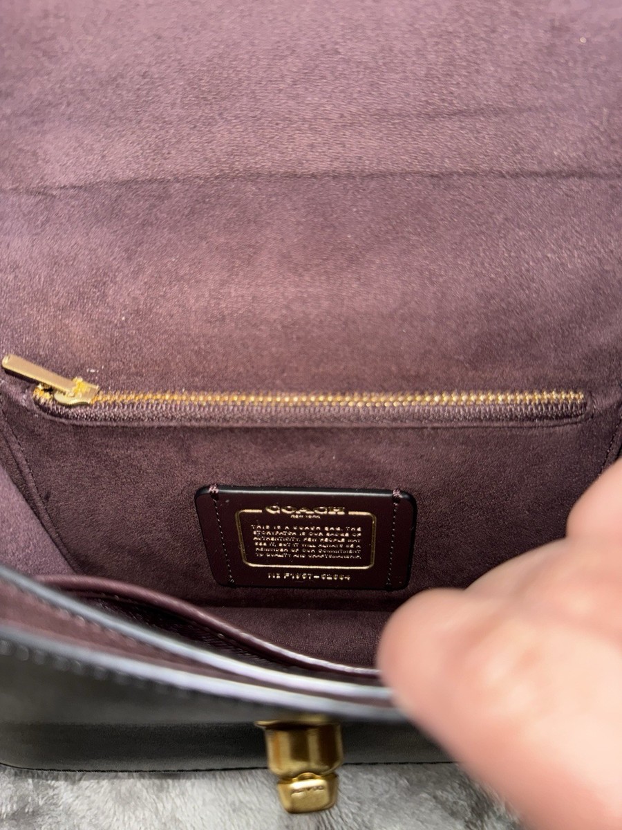 Coach Parker Leather Top Women Handle Bag - Black for sale online