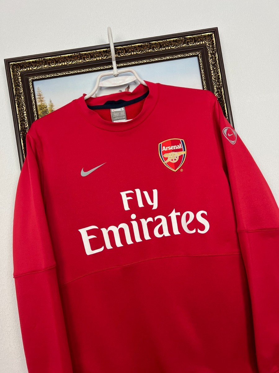 Vintage Nike Arsenal Football Train Sweatshirt Soccer Red Crewneck