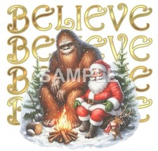 Bigfoot Acrylic Round Christmas Ornament