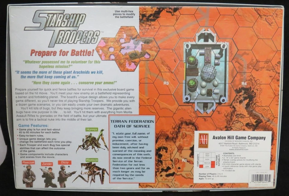 Avalon Hill - Starship Troopers - Sci-Fi Movie Edition Baord Game (Complete) EX - Image 2 of 4
