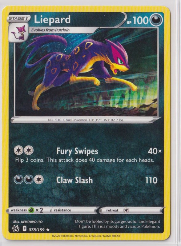 Pokemon Crown Zenith - 078/159 Liepard