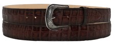 Silverton Men Genuine Leather Western Belt Cherry Cowboy Work Ranch