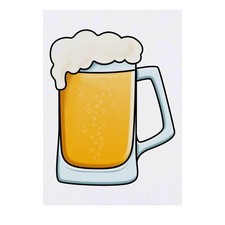 'Glass Of Beer' Temporary Tattoos / Transfers TO00030598 