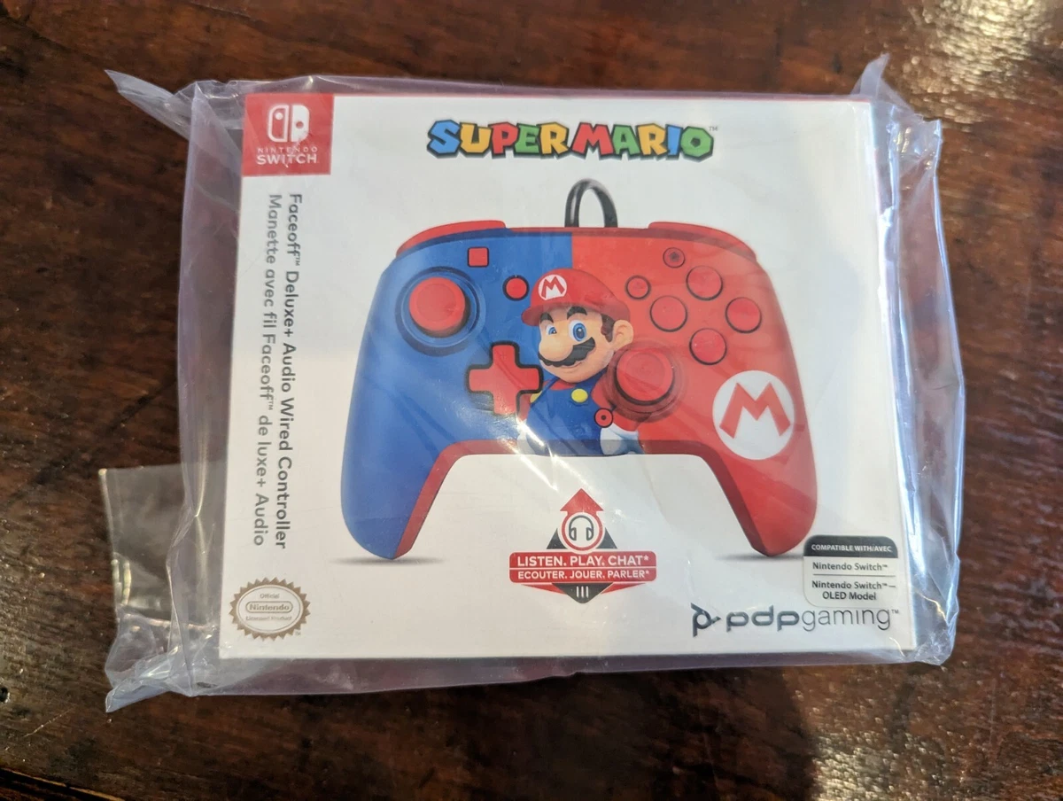 Nintendo switch faceoff deluxe+ on sale audio wired controller
