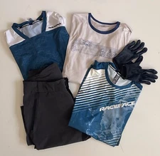 Race Face MTB Mountain Bike Gear Jerseys Shorts Gloves T-Shirt - Large; Full Kit