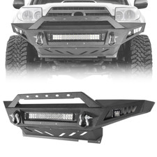 Steel Front Bumper W Led Lights Winch Plate D-rings Fit Toyota Tacoma 2005-2015