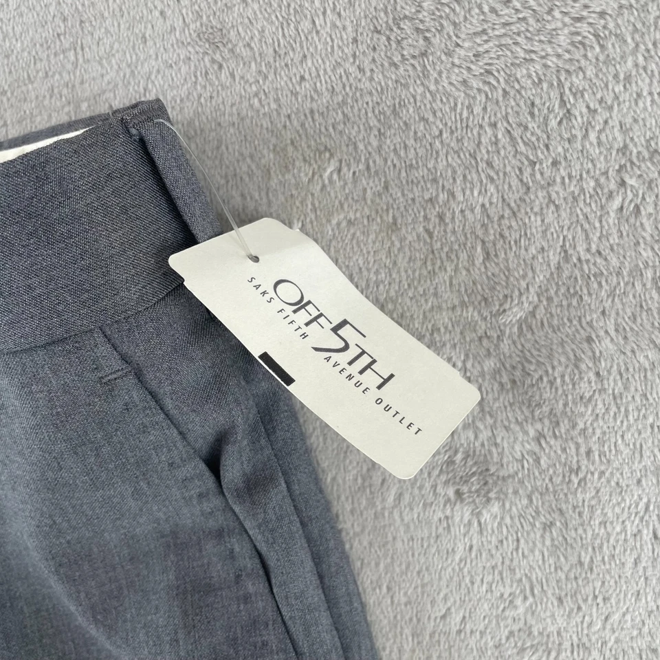 Pantalón Ralph Lauren Etiqueta Negra 34x30 Gris 100% Lana Frente Plano Nuevo con Etiquetas $450 Foto 4 de 4